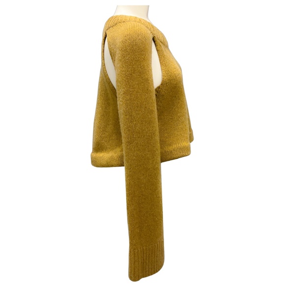 KHAITE GOLD CUT OUT DETAIL CROPPED KNIT SWEATER - Picture 2 of 5